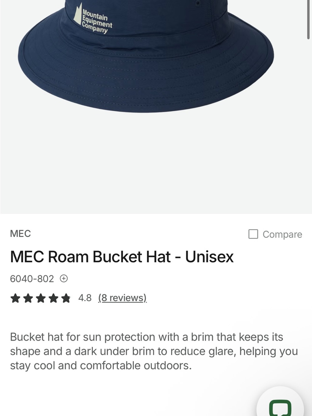 MEC Black Roam Bucket Hat Unisex